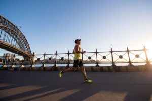 Male runner running